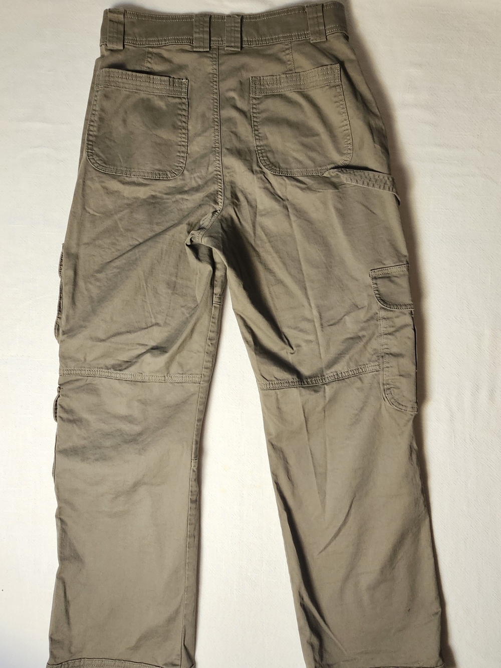 Abercrombie & Fitch "Curve Love" cargo pants Womens Size 27/4 Khaki - Picture 2 of 3